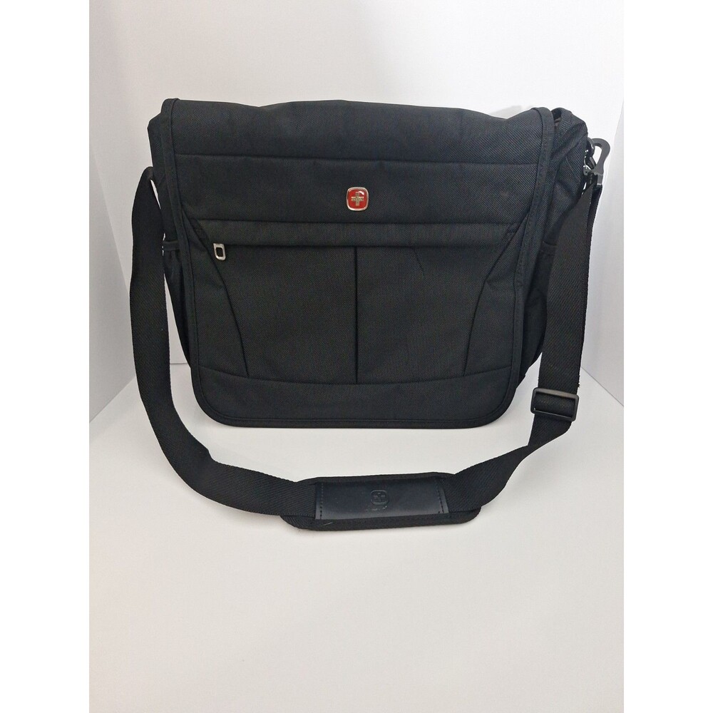 SWISS GEAR Laptop Messenger Shoulder Bag Multi Compartment Brief Case Black 16”
